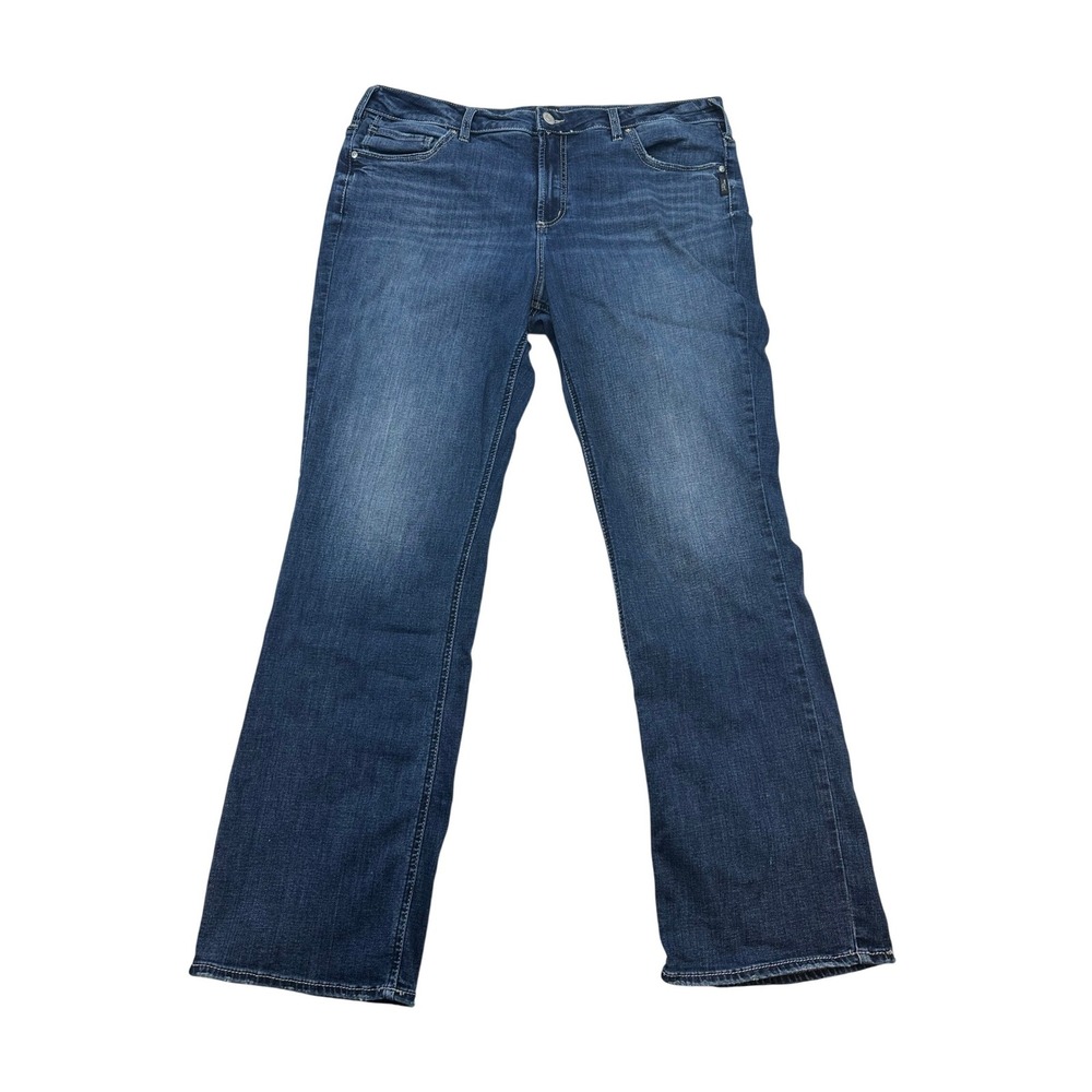 Silver Jeans Co Suki Slim Bootcut Blue Denim Jeans W93616ECF340 Womens 20W x 33L